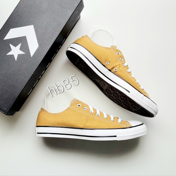 Converse CTAS Ox Burnt Honey White Black Men's 10 - Picture 2 of 6